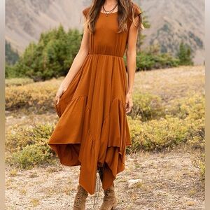 Women’s Boho Midi Dress in Spice